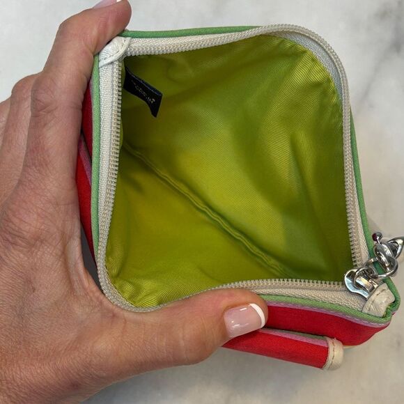 Coach Hampton Multi Color Striped Pouch Clutch Wristlet - Picture 10 of 16